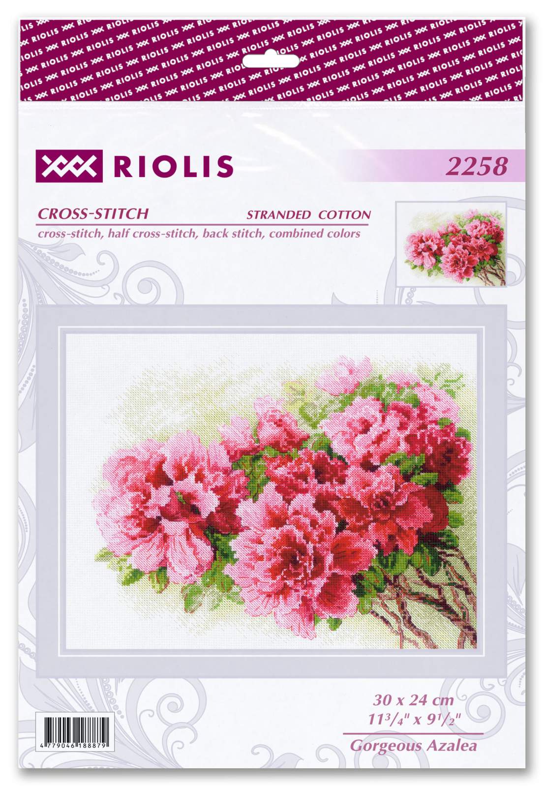 Kit de Punto de Cruz "Azalea Espléndida" - Riolis 2258