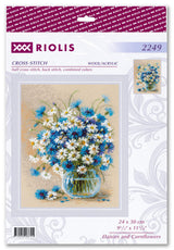 Cross Stitch Kit "Daisies and Cornflowers" Riolis 2249