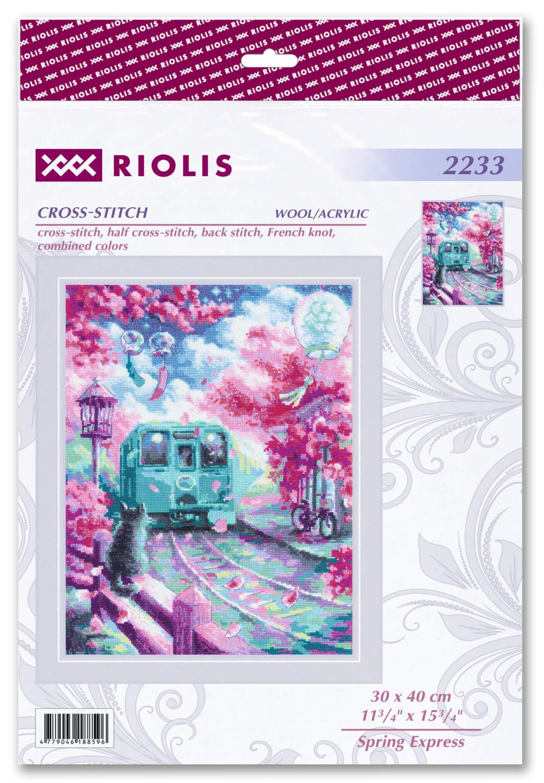 Kit de Punto de Cruz Riolis - "Spring Express" (2233) - Punto y Arte