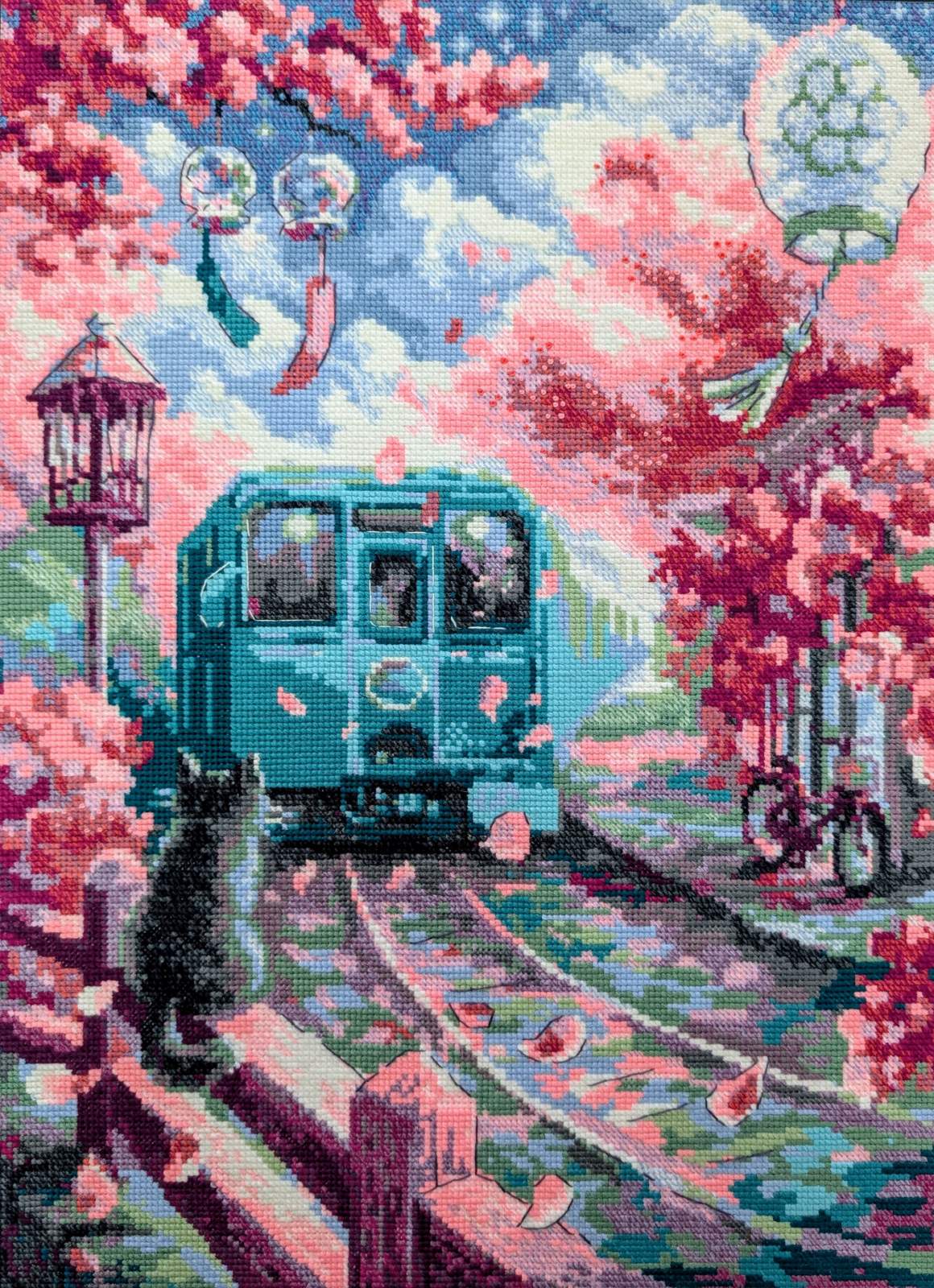 Kit de Punto de Cruz Riolis - "Spring Express" (2233) - Punto y Arte