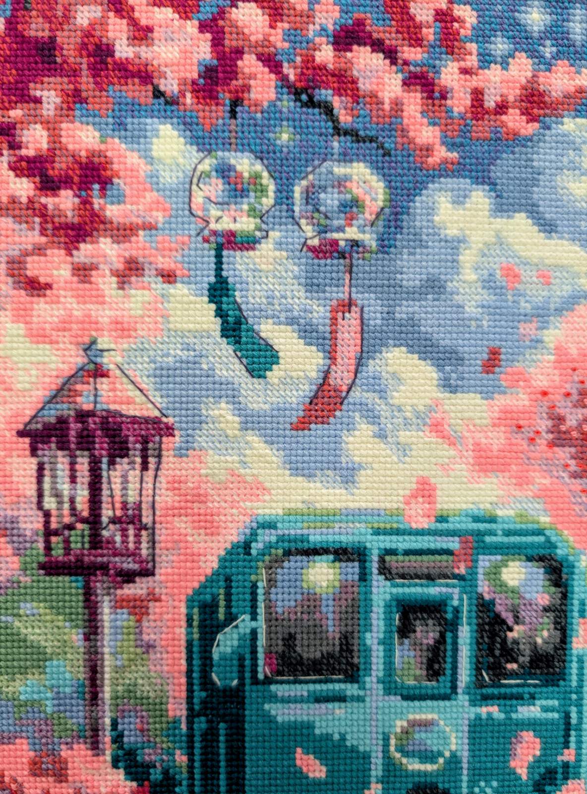 Kit de Punto de Cruz Riolis - "Spring Express" (2233) - Punto y Arte