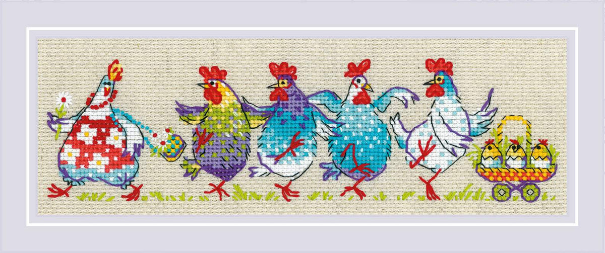 Kit de Punto de Cruz Clo-clo Riolis 2266 gallina 