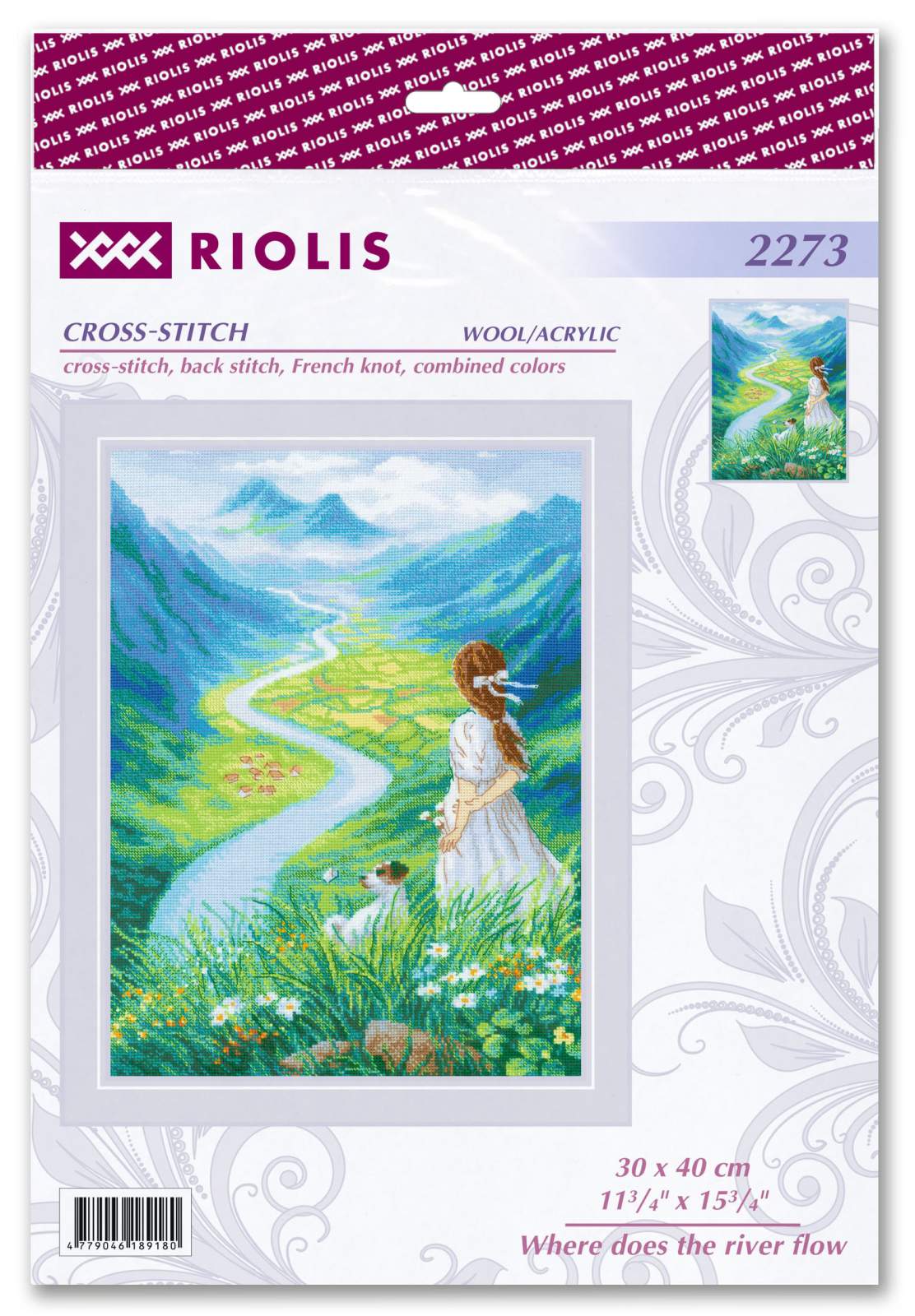 Kit de point de croix « Où va la rivière ? » – Riolis 2273