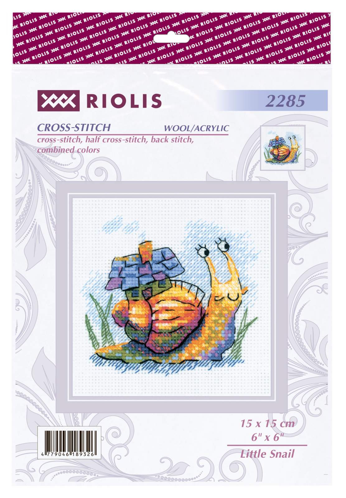 Kit de Punto de Cruz "Caracolito" 2285 - Punto y Arte