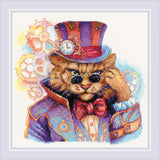 Steampunk Cat Cross Stitch Kit 2278
