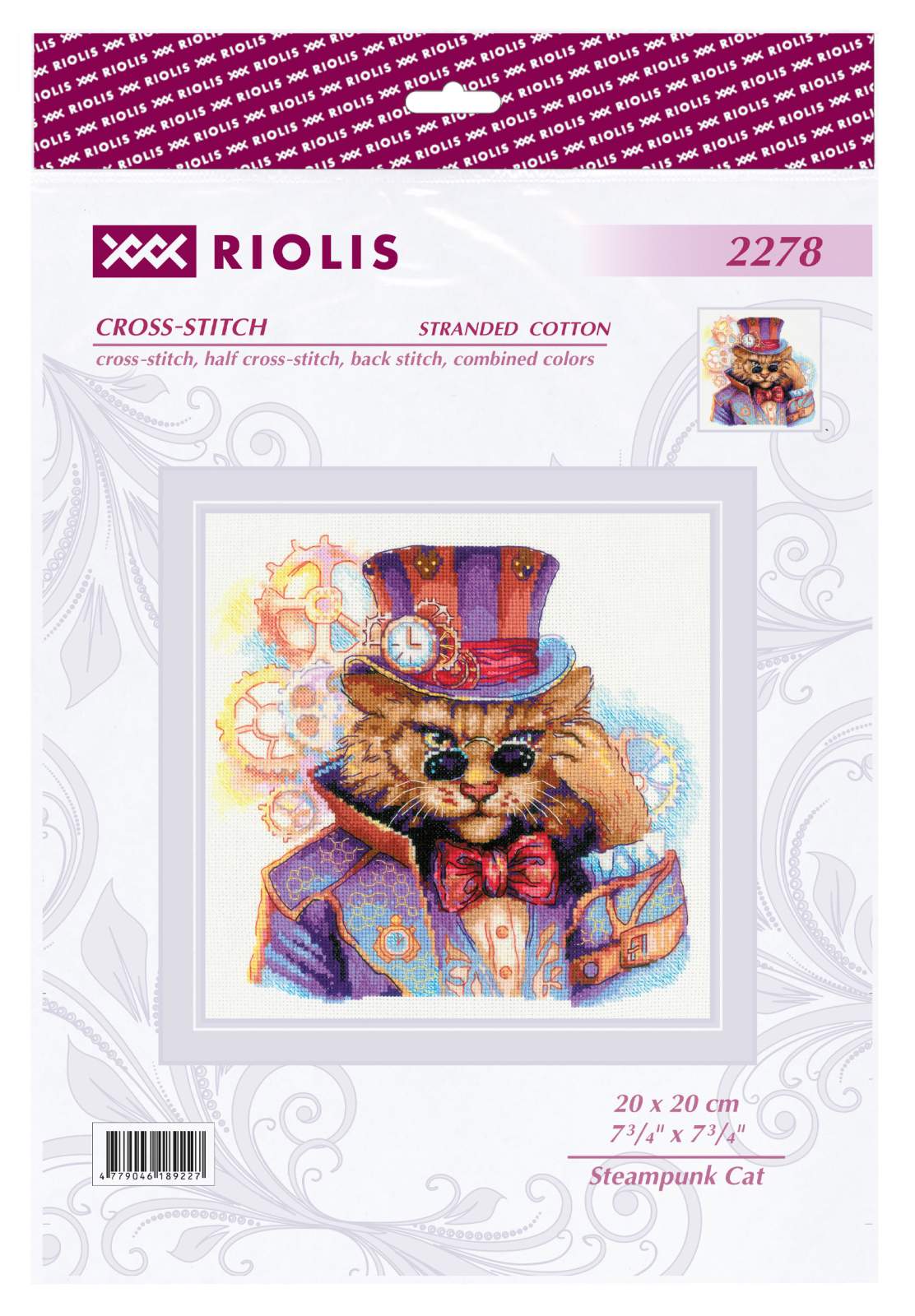 Steampunk Cat Cross Stitch Kit 2278