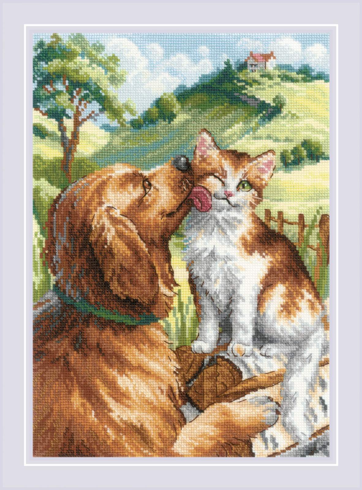 Cross Stitch Kit "Like the dog and the cat" 2275