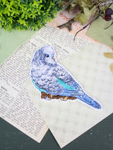 Cross Stitch Kit "Budgie" MP Studia SR-1335 - Plastic Canvas 11x9 cm