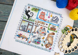 Cross Stitch Kit "Sampler. Cats" MP Studia SNV-894 – A Cat Paradise