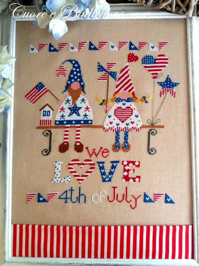 4th of July in Love - Herz und Herzklopfen - Kreuzstichmuster