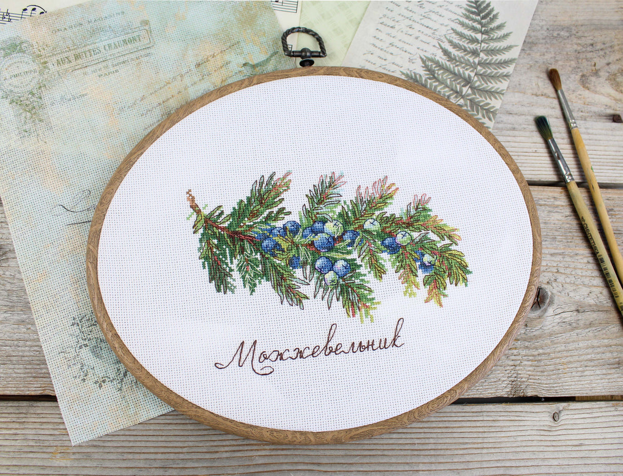 Cross Stitch Kit "Gifts of Nature: Juniper" SNV-913 – Botanical Motif