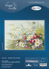 510-225 Daisies and Clover. Magic Needle Cross Stitch Kit