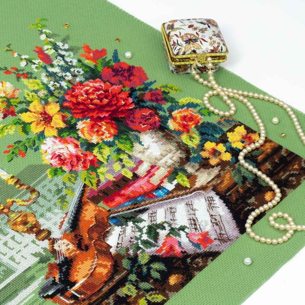 Kit de punto de cruz Magic Needle 520-559 – Música de Londres