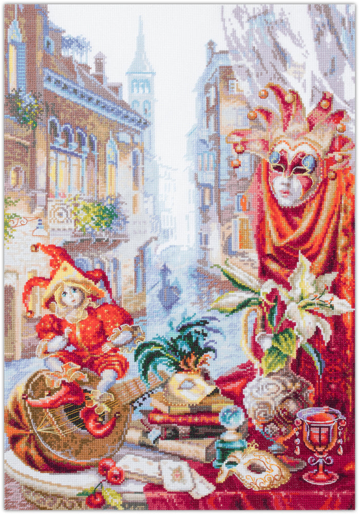 Kit de punto de cruz Magic Needle 528-555 – Carnaval de Venecia