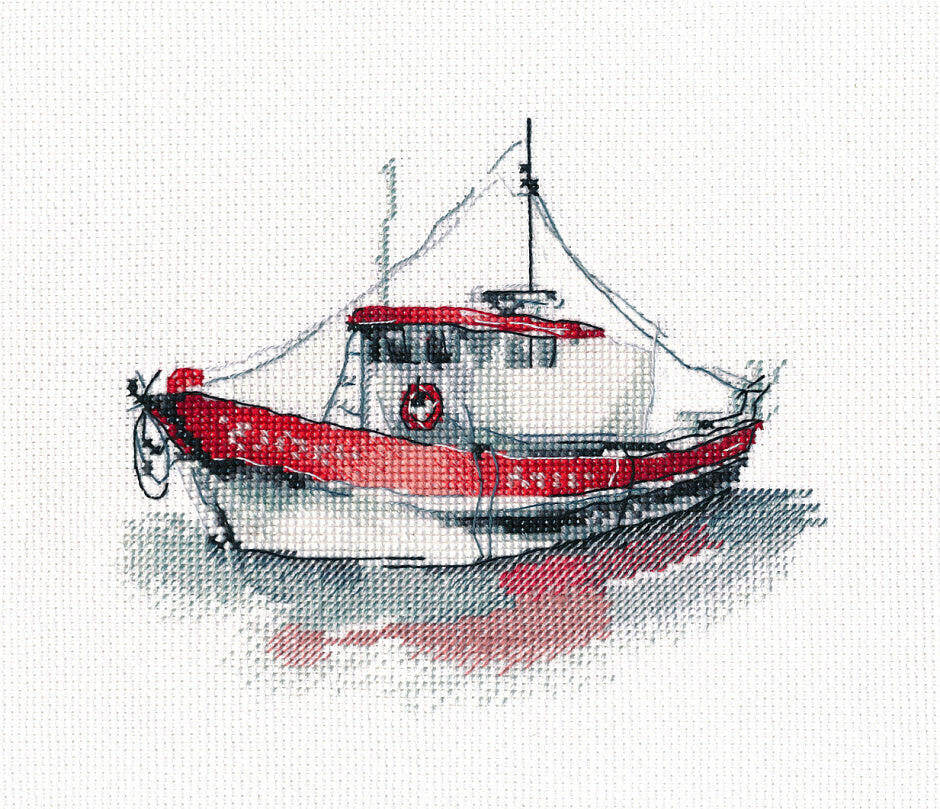 Vista adicional de Kit de punto de cruz Oven S1620 – Boat-1 14x13 cm
