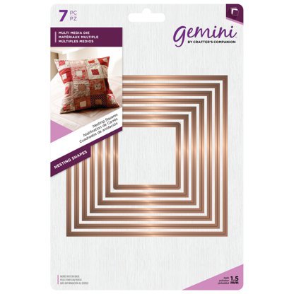Set di punzoni quadrati nidificati per tagliare il tessuto - Gemini