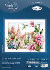 550-758 Flores del Salvaje Oeste. Kit de Punto de Cruz Magic Needle