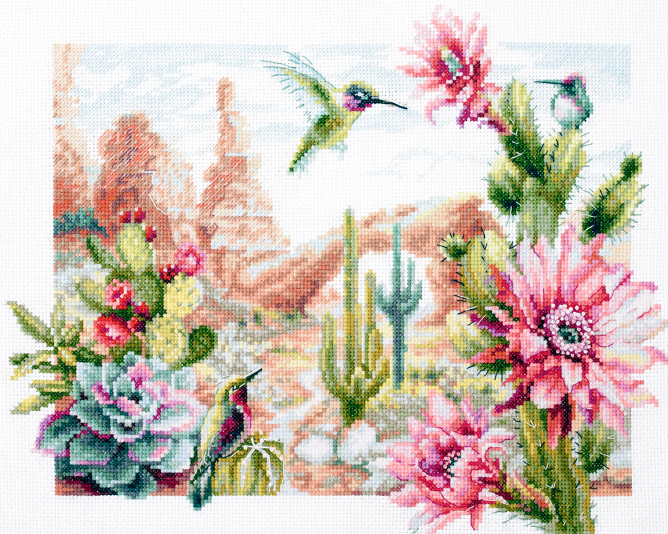 550-758 Flores del Salvaje Oeste. Kit de Punto de Cruz Magic Needle