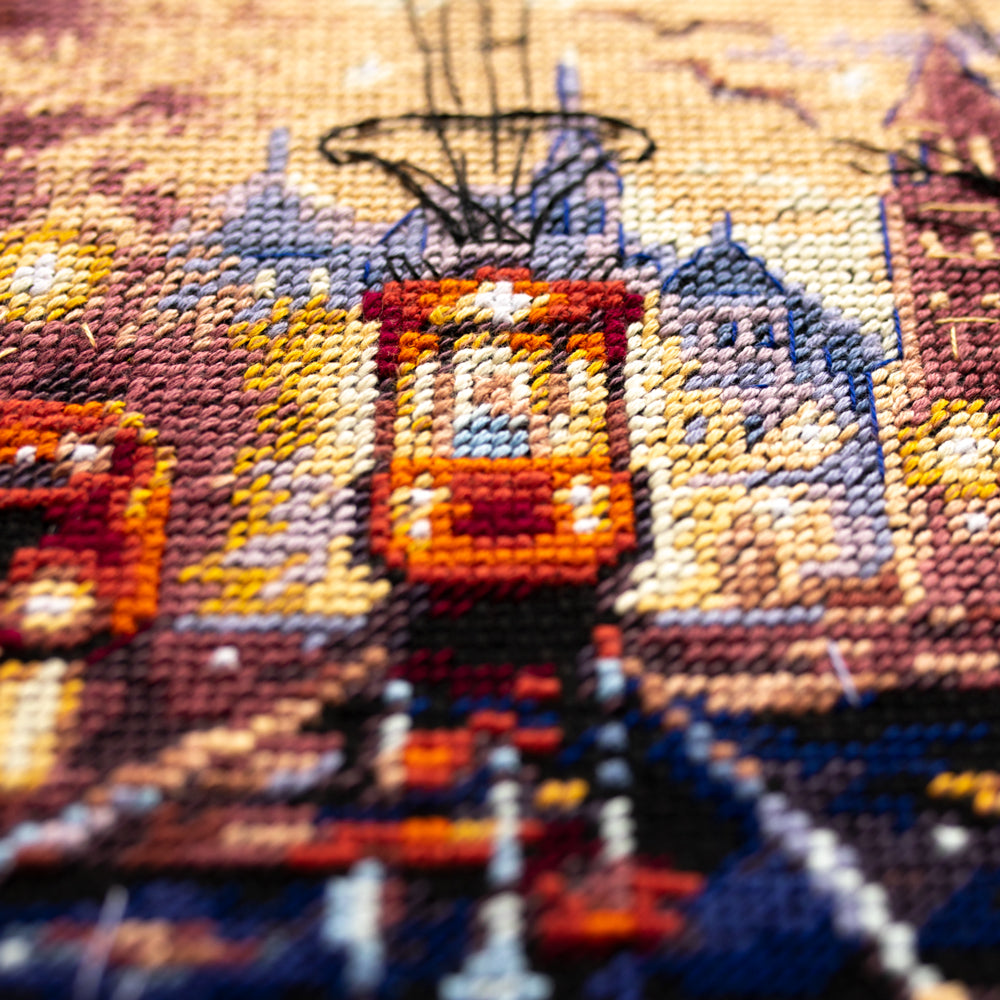 550-760 Night Tram. Magic Needle Cross Stitch Kit