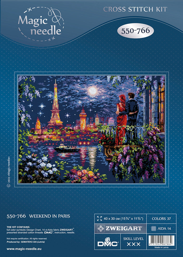 Weekend in Paris. Magic Needle Cross Stitch Kit 550-766