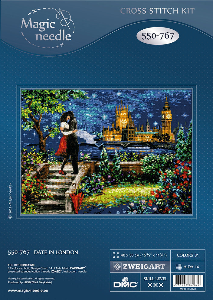 Kit de punto de cruz Magic Needle 550-767 – Date In London