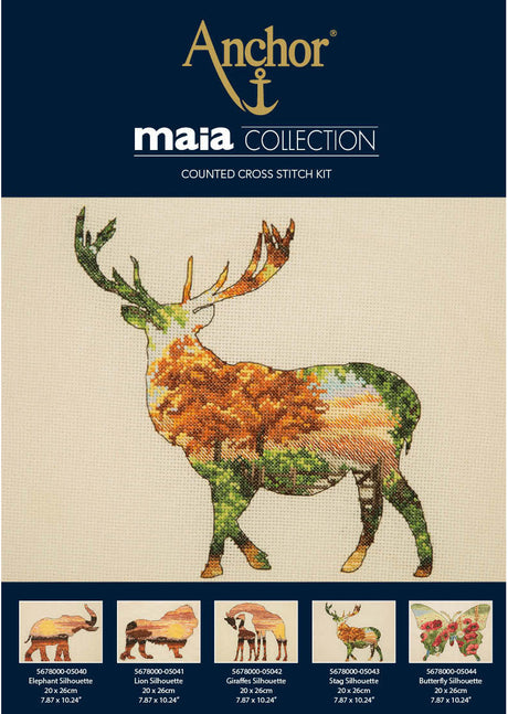 Deer Silhouette - Maia Collection - Cross Stitch Kit