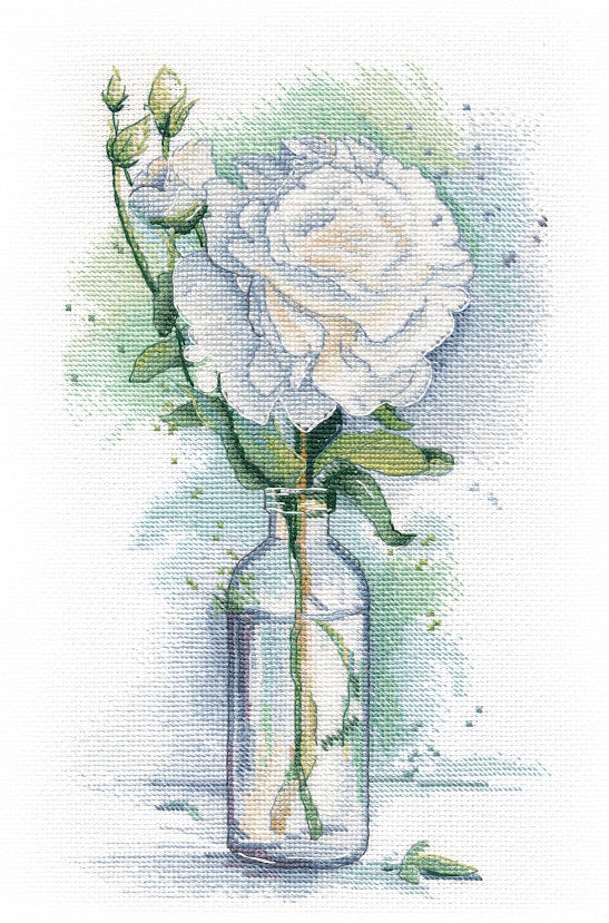 Cross Stitch Kit. Gentle Peony 1565 from OVEN brand