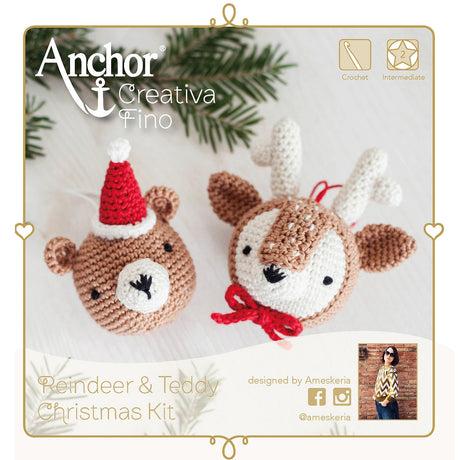 A28HEAD Reindeer and Teddy - Anchor - AMIGURUMIS KIT
