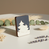 Winter Forest. Wizardi wooden needle case with magnet KF056/72
