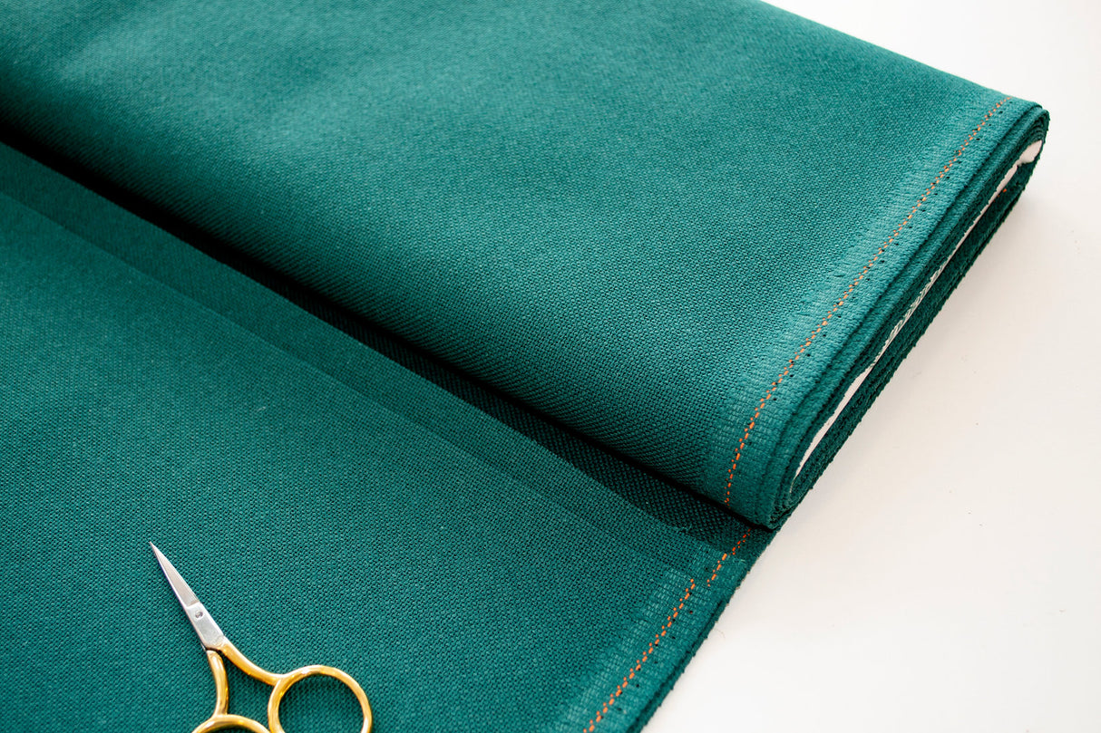 3835/647 Lugana Fabric 25 ct. ZWEIGART Color Dark Green Cross Stitch Fabric