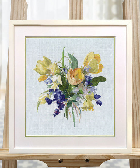 Cross Stitch Kit. Spring Bouquet 1542 from the OVEN brand