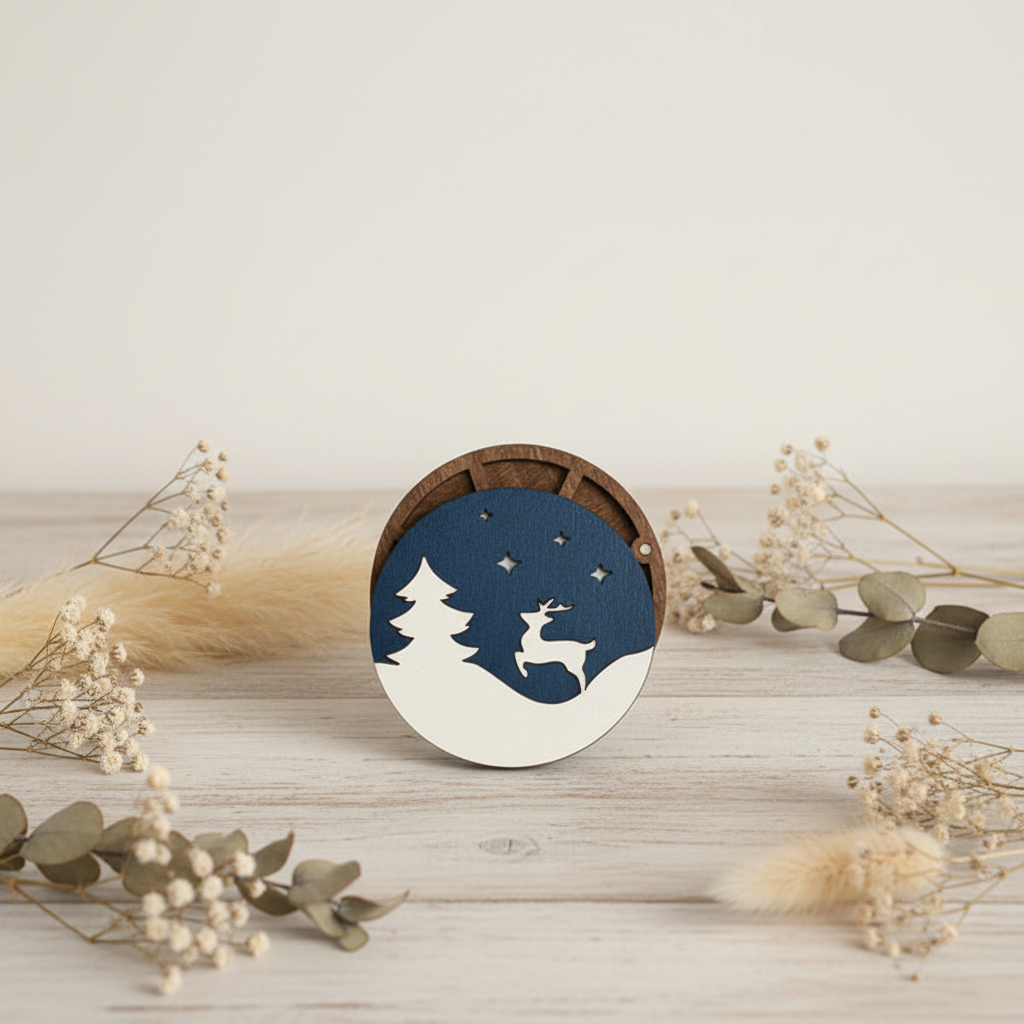 Cerf d'hiver. Organisateur pour perles et perles par Wizardi KF027/70