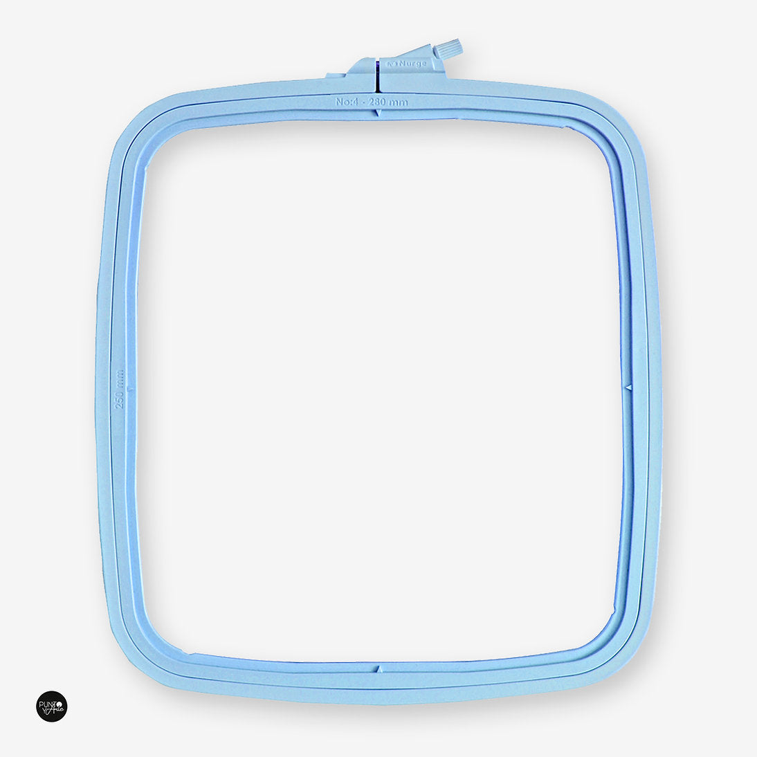 Blauer quadratischer Stickrahmen von Nurge: Präzision und Eleganz für deine Stickereien