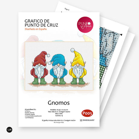 Embroidery Chart 'Enchanted Gnomes' - Exclusive Cross Stitch Design by Punto y Arte P005