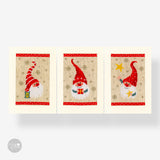 Cartes de vœux : Gnomes de Noël - Kit de point de croix Vervaco
