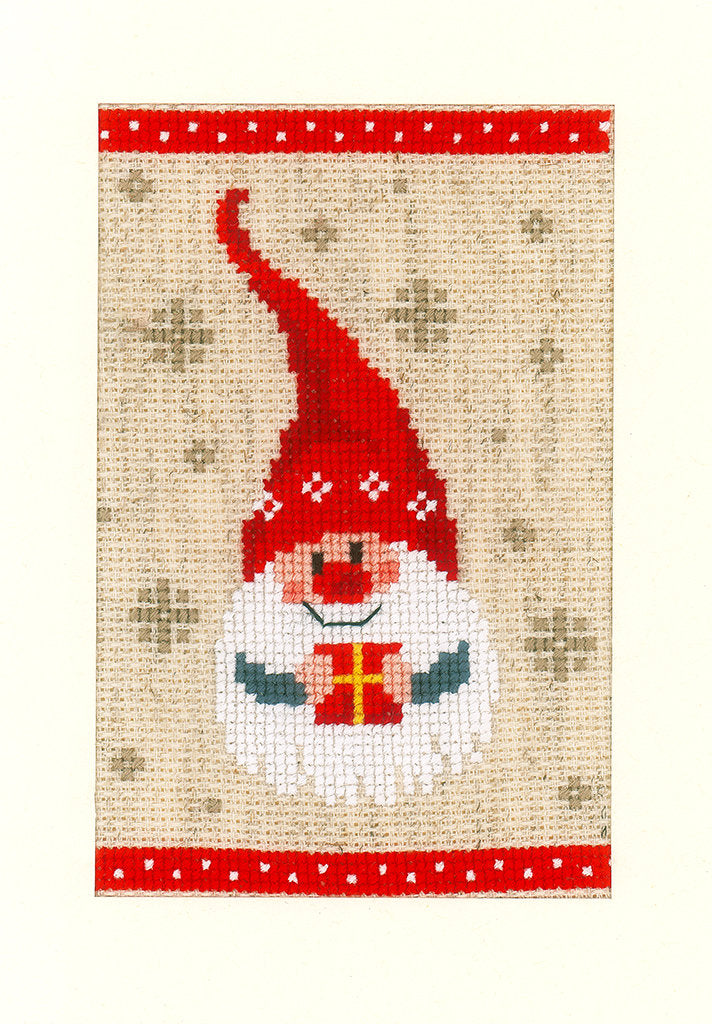 Greeting Cards: Christmas Gnomes - Vervaco Cross Stitch Kit