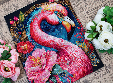 Cross Stitch Kit - Fantastical Flamingo - BU5036 Luca-S Gold