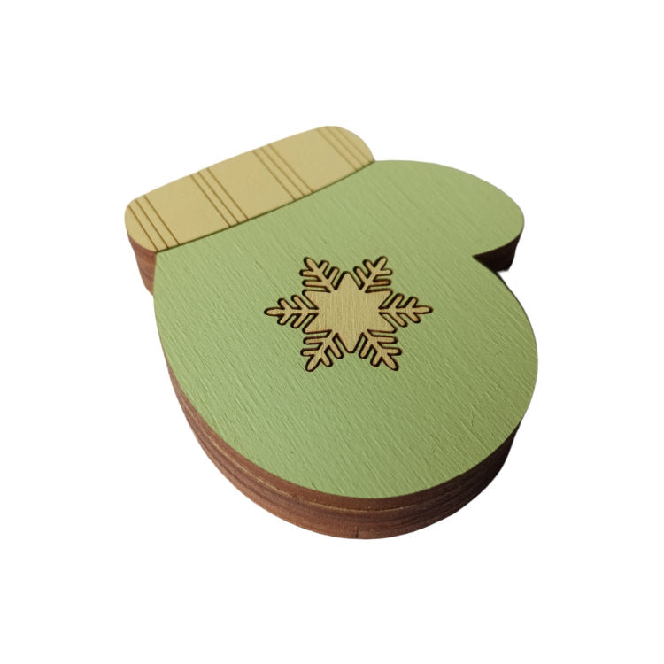 Green Glove. Wizardi wooden needle case with magnet KF056/82