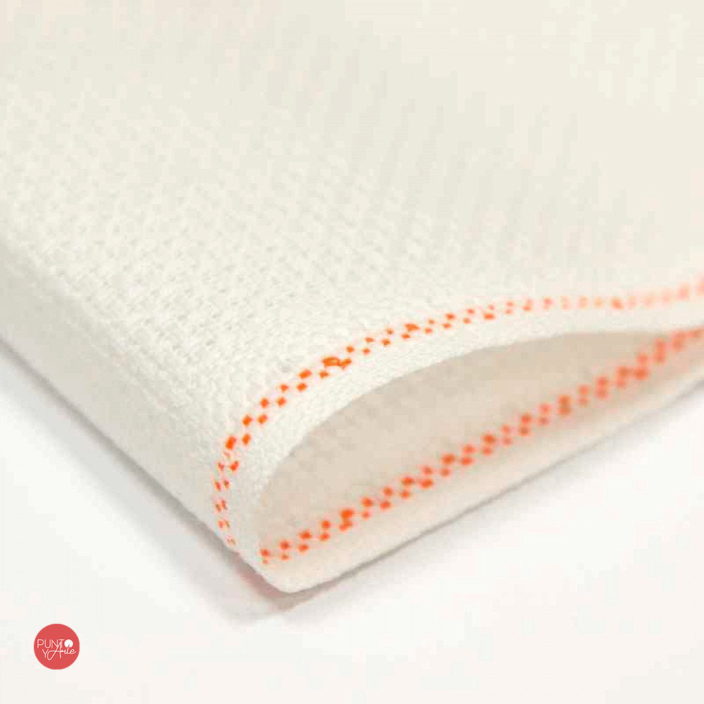 Tela Aida 14 ct Zweigart Color Blanco Roto para punto de cruz