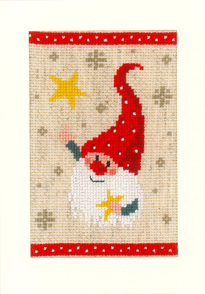 Greeting Cards: Christmas Gnomes - Vervaco Cross Stitch Kit