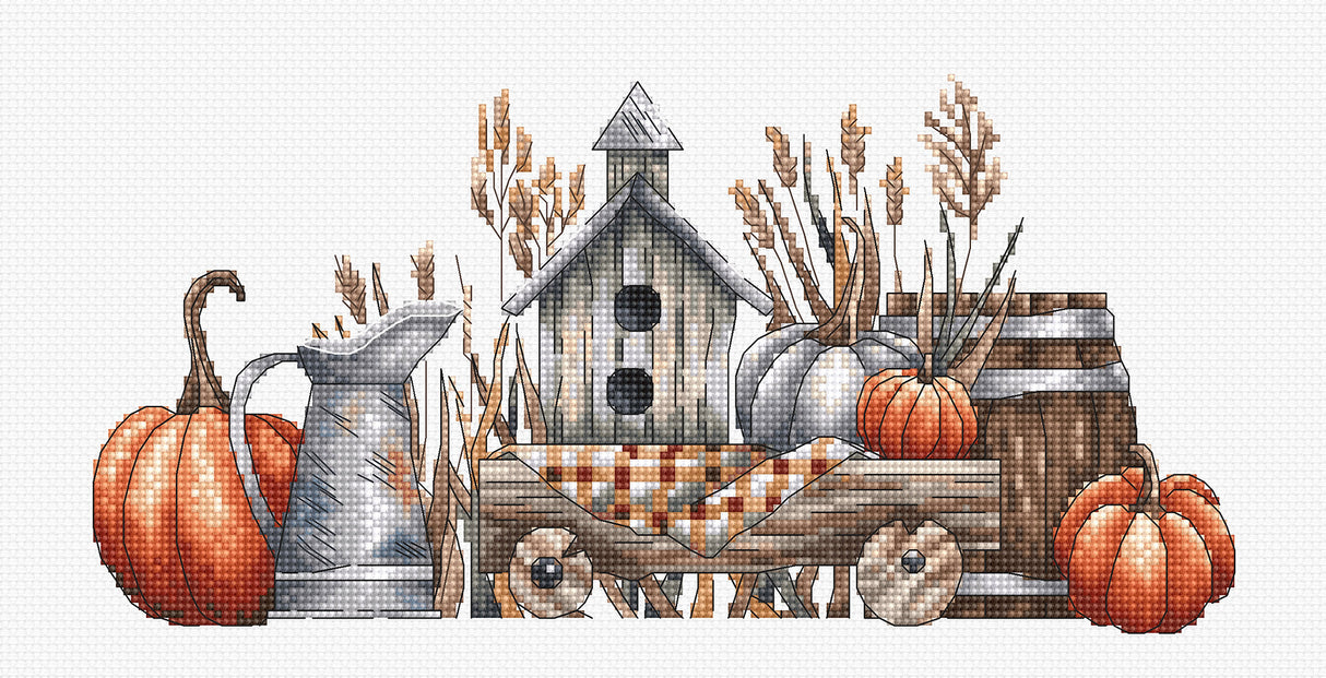 Fall Gifts - Authentic and Seasonal Knit and Art Cross Stitch Embroidery Kit P015