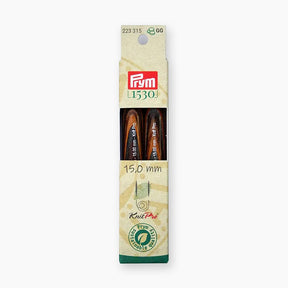 Puntas de Agujas tricot Largos de Madera Natural Prym 223302 - accesorio Prym para punto y tejido