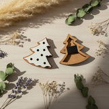 Cookie Christmas Tree. Wizardi wooden needle case with magnet KF056/79