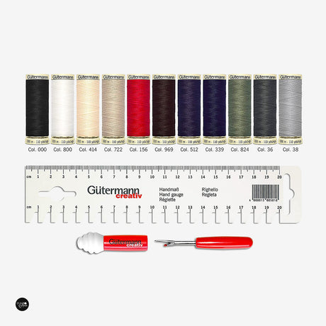 Sew-all Thread Set 100 Meters + Ruler + Gütermann Seam Ripper - 734578
