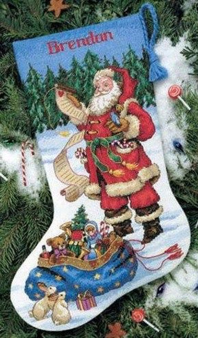 Checking His List - 08645 Dimensions - Cross Stitch Kit