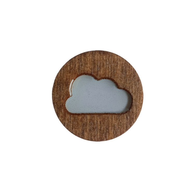 Cloud. Magnets for wooden needles with epoxy resin Wizardi KF059/106