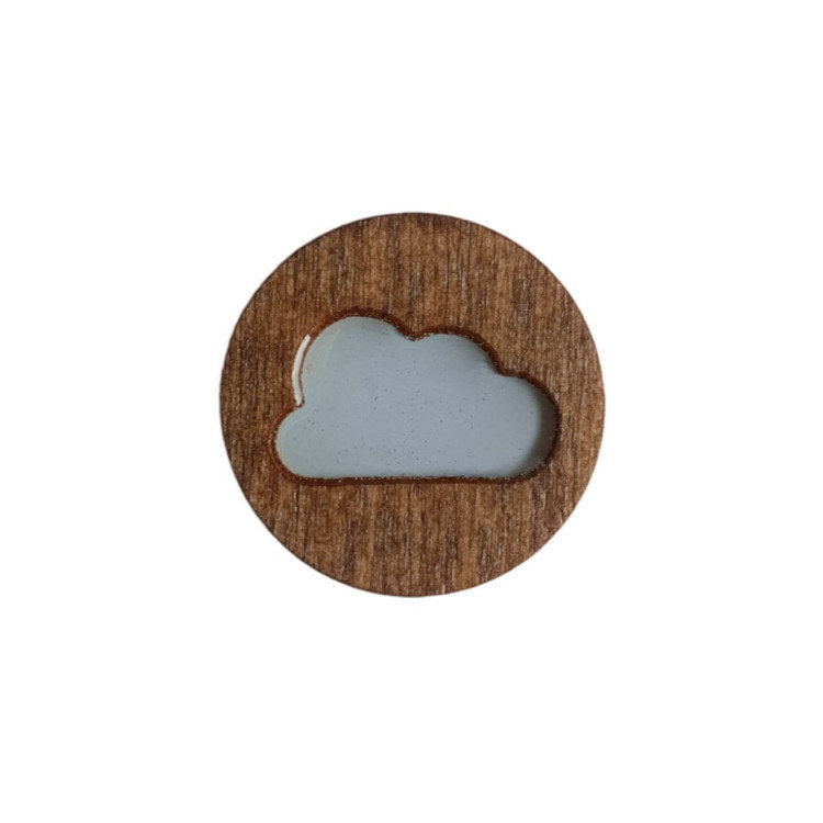 Vista adicional de Imán para agujas Wizardi KF059/106 Nube. Imanes para agujas de Madera con resina epoxi Wizardi