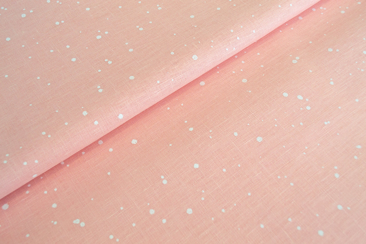 Tissu Belfast 32 ct. Shine - Powder Pink Splash par Zweigart - Tissu au point de croix 100% lin (3609/4279)