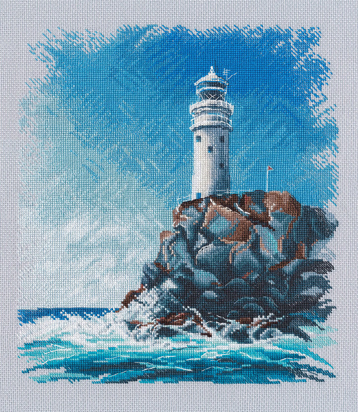 Kit de Punto de Cruz 'Lighthouse on the Rock' - 1572 OVEN
