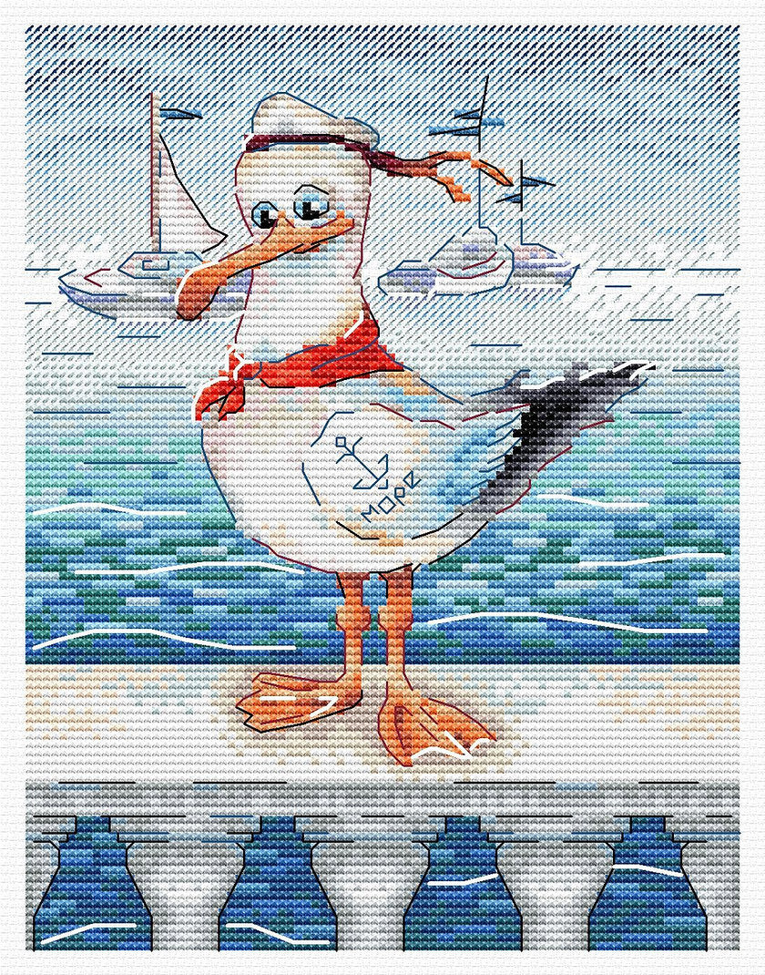 Cross Stitch Kit 'Brave Sailor' - SM-748 MP Studia